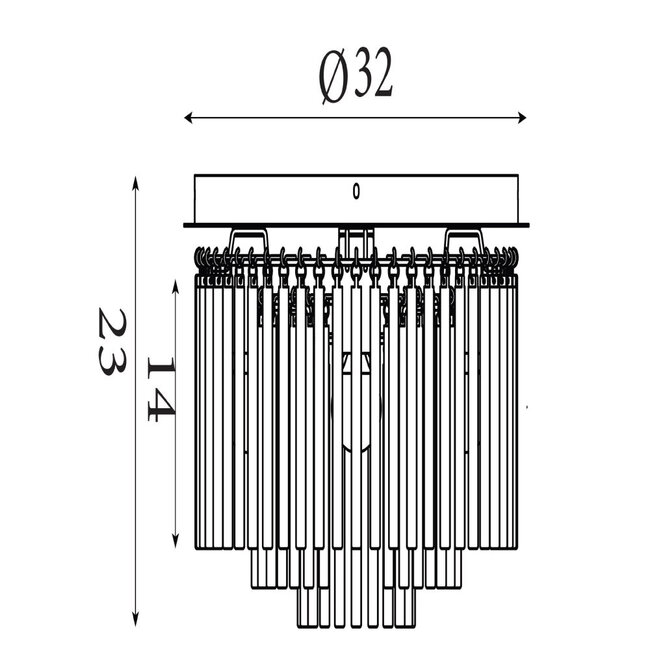 Searchlight Plafondlamp Swizzle - Zwart/Rookglas