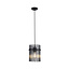 Searchlight Hanglamp Swizzle 1L - Zwart/Rookglas