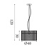 Searchlight Hanglamp Swizzle 1L XL - Zwart/Rookglas