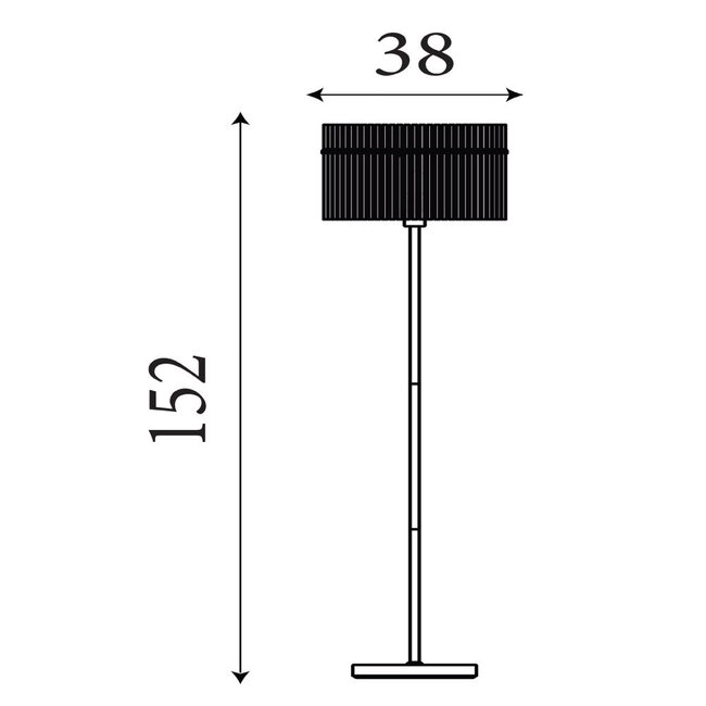 Searchlight Vloerlamp Swizzle - Zwart/Rookglas