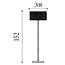 Searchlight Vloerlamp Swizzle - Zwart/Rookglas
