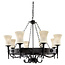 Searchlight Hanglamp Cartwheel 8L - Zwart/Wit