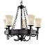 Searchlight Hanglamp Cartwheel 5L - Zwart/Wit