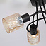 Searchlight Plafondlamp Knot 3L - Zwart/Amber