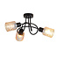Searchlight Plafondlamp Knot 3L - Zwart/Amber