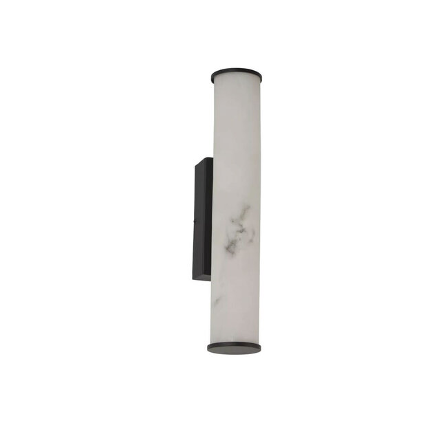 Searchlight Wandlamp Wales - Zwart/Alabaster Glas