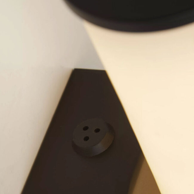 Searchlight Wandlamp Wales - Zwart/Alabaster Glas