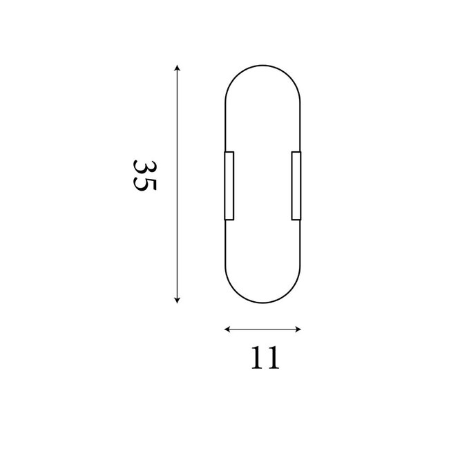 Searchlight Wandlamp Opaline 35cm - Goud/Alabaster Glas