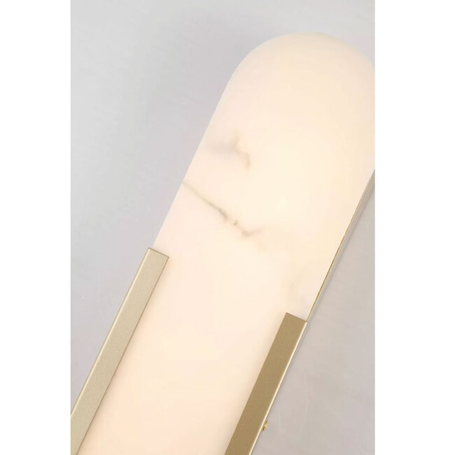 Searchlight Wandlamp Opaline 50cm - Goud/Alabaster Glas