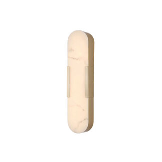 Searchlight Wandlamp Opaline 50cm - Goud/Alabaster Glas