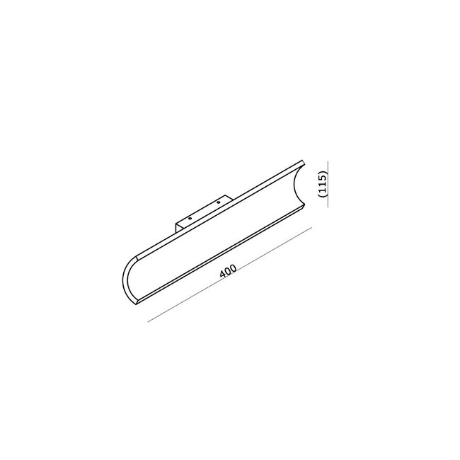 Artdelight Wandlamp Malibu 2L - Zwart