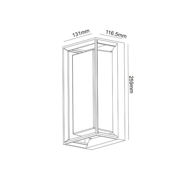 Artdelight Wandlamp Leeds 25 - Zwart