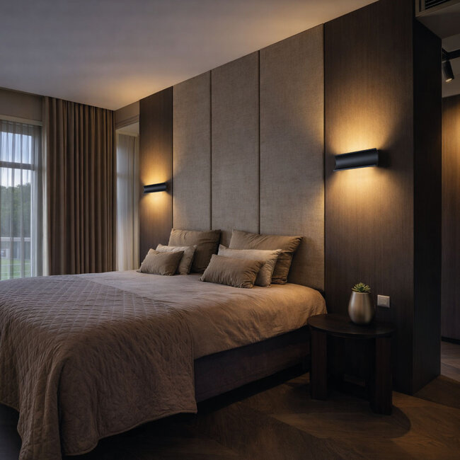 Artdelight DALI Wandlamp Malibu 2L - Zwart