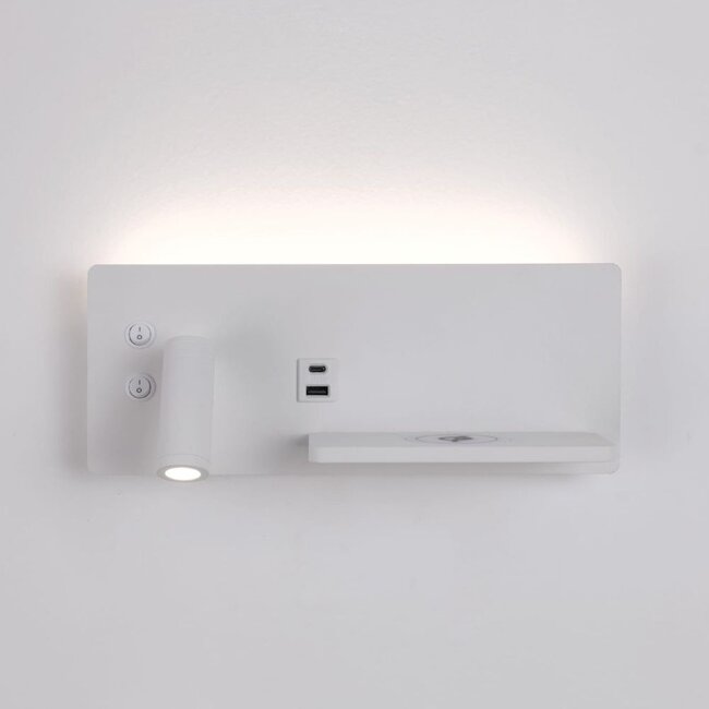 Artdelight Wandlamp Charge USB Links - Wit
