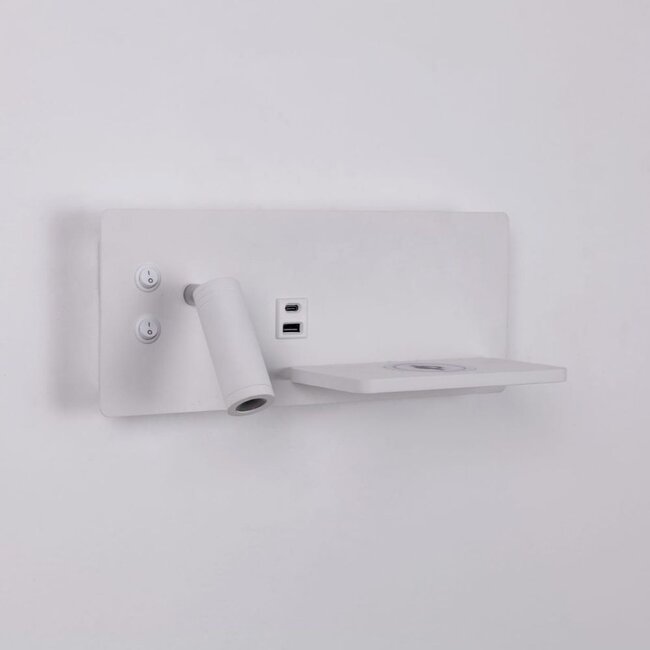 Artdelight Wandlamp Charge USB Links - Wit