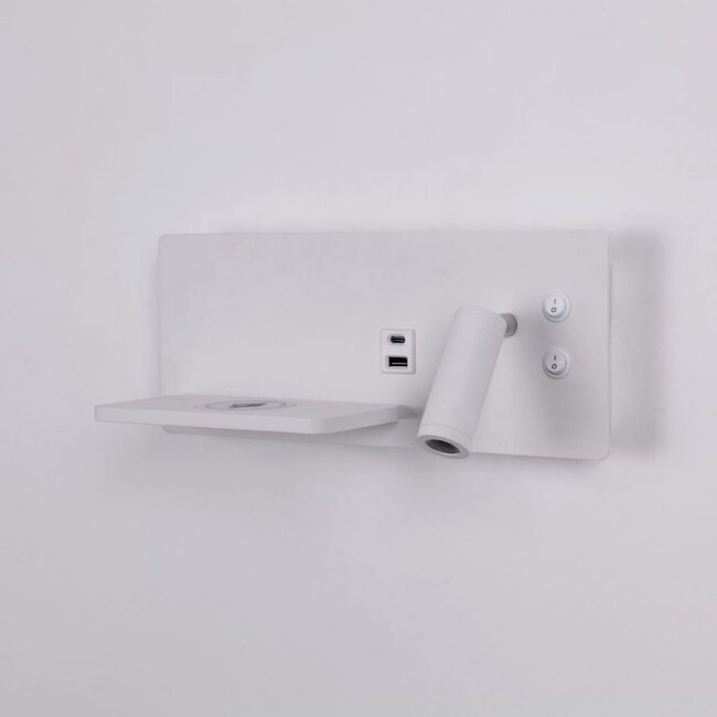 Artdelight Wandlamp Charge USB Rechts - Wit