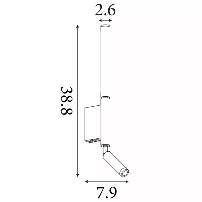Searchlight Wandlamp Architect - Zwart