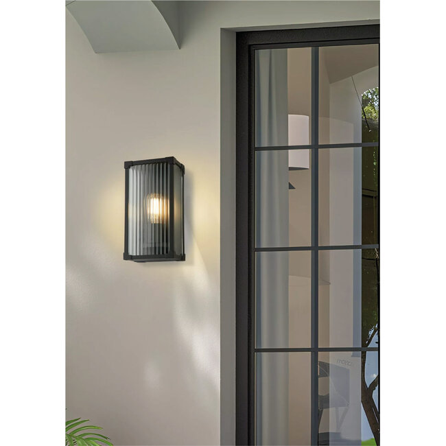 Searchlight Wandlamp Cincinnati - Zwart