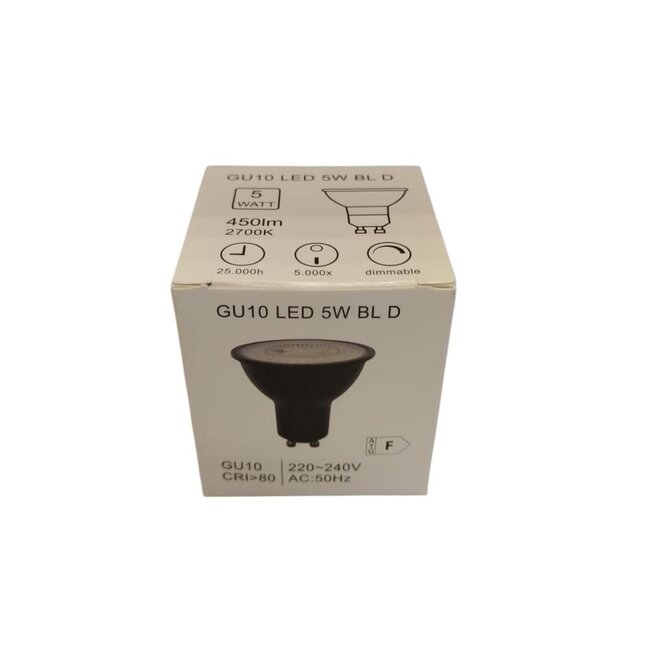 Artdelight GU10 LED Zwart 5W 2700K 450lm - Dimbaar