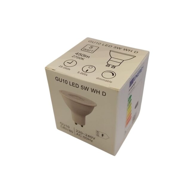 Artdelight GU10 LED Wit 5W 2700K 450lm - Dimbaar