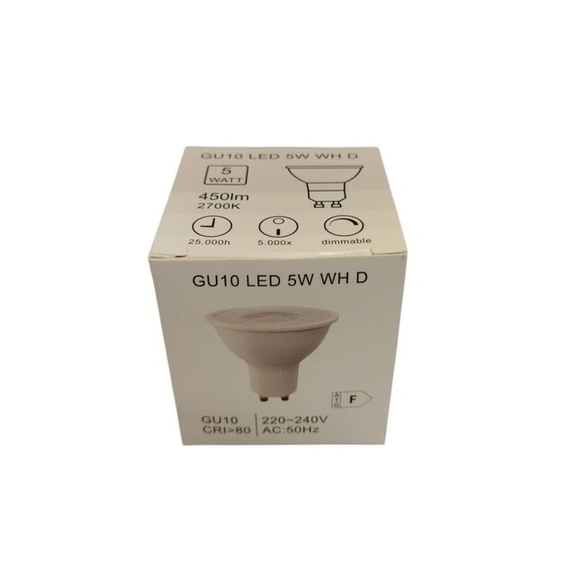 Artdelight GU10 LED Wit 5W 2700K 450lm - Dimbaar
