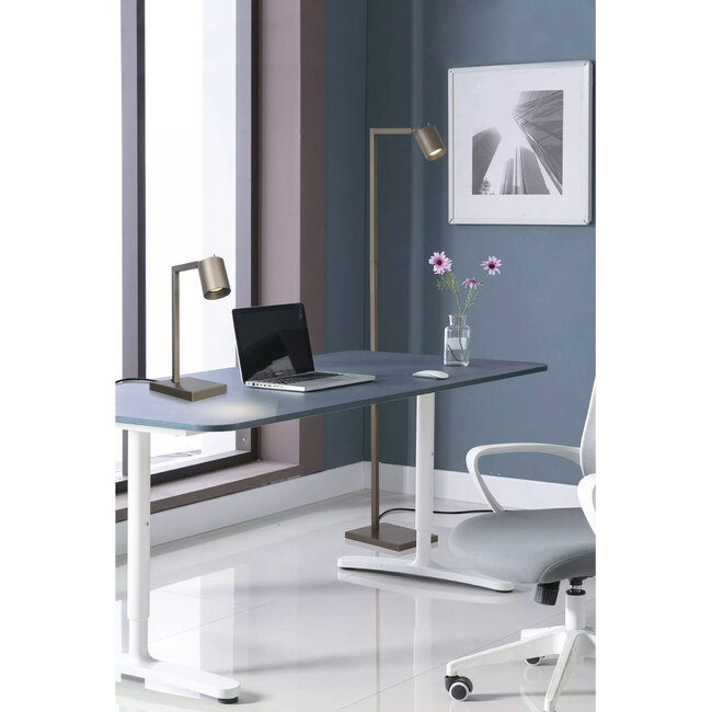 Searchlight Vloerlamp Office - Latte/Bruin