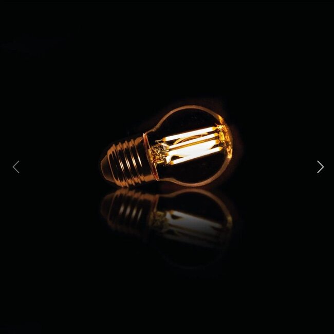 HELDR! E27 Led Filament Globe 45mm Amber 4W 2100K 240lm - Dimbaar