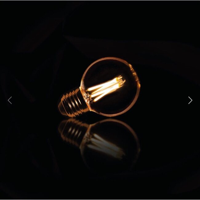 HELDR! E27 Led Filament Globe 60mm Amber 6W 2100K 450lm - Dimbaar