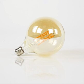 HELDR! E27 Led Filament Globe 125mm Amber 6W 2100K 450lm - Dimbaar