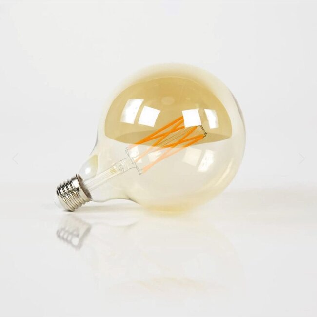 HELDR! E27 Led Filament Globe 125mm Amber 6W 2100K 450lm - Dimbaar