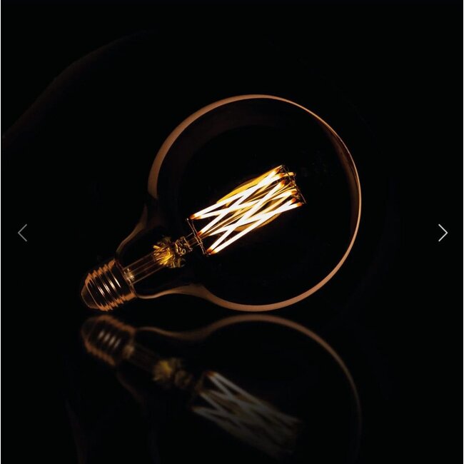 HELDR! E27 Led Filament Globe 125mm Amber 6W 2100K 450lm - Dimbaar