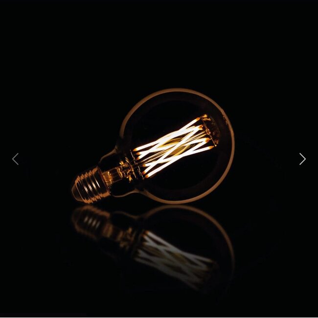 HELDR! E27 Led Filament Globe 95mm Amber 6W 2100K 450lm - Dimbaar