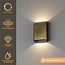 Artdelight Wandlamp Diaz L - Donker Antiek Brons