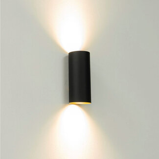 Artdelight Wandlamp Roulo 2 - Zwart/Goud