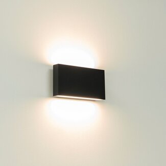Artdelight Wandlamp Box 2L - Zwart