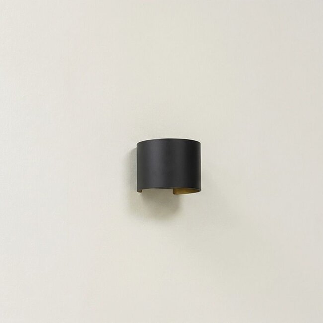 Artdelight Wandlamp Gyro - Zwart/Goud