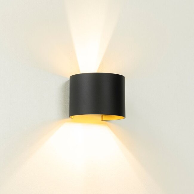 Artdelight Wandlamp Gyro - Zwart/Goud