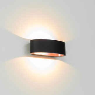 Artdelight Wandlamp Sharp - Zwart/Koper