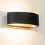 Artdelight DALI Wandlamp Sharp - Zwart/Mat Goud