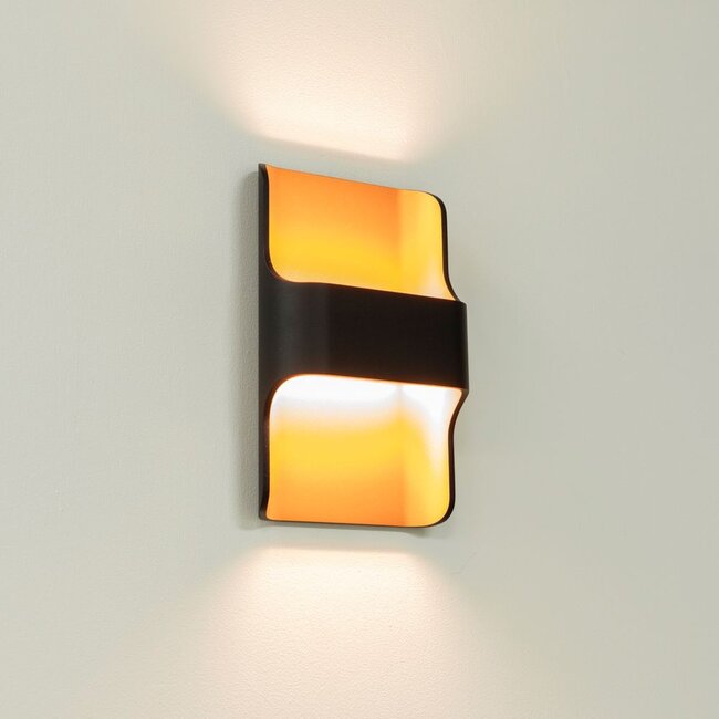 Artdelight DALI Wandlamp Dallas - Zwart/Koper