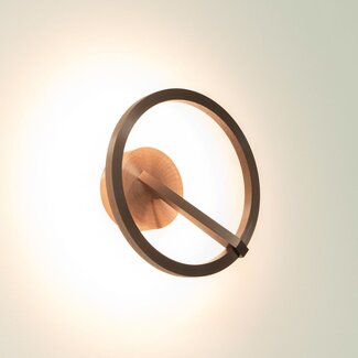 Artdelight Wandlamp Oregon - Donker Brons