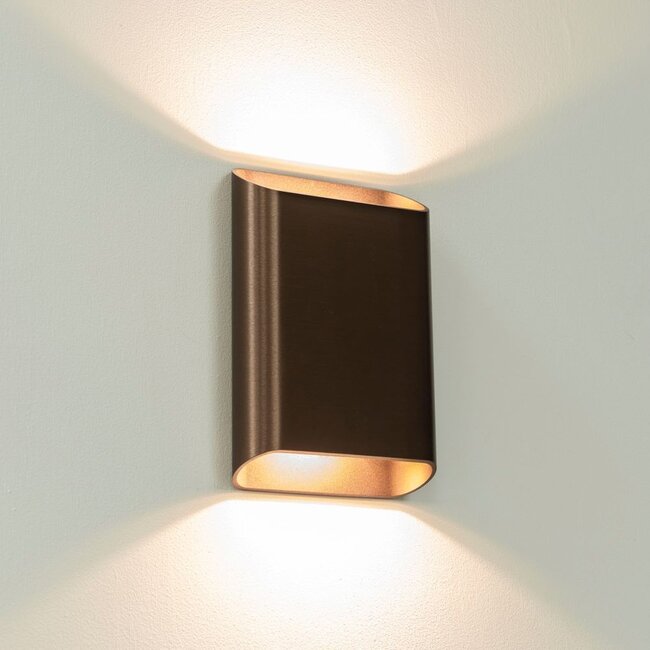 Artdelight Wandlamp Diaz L - Donker Brons