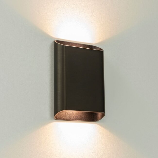 Artdelight DALI Wandlamp Diaz L - Donker Antiek Brons