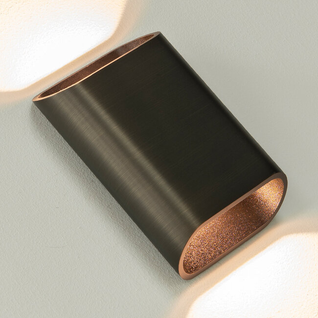 Artdelight Wandlamp Diaz S - Donker Antiek Brons - Dim To Warm