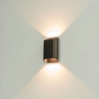Artdelight Wandlamp Diaz S - Donker Antiek Brons - Dim To Warm