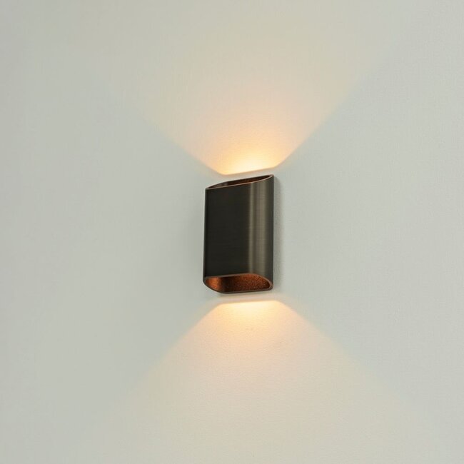 Artdelight Wandlamp Diaz S - Donker Antiek Brons - Dim To Warm