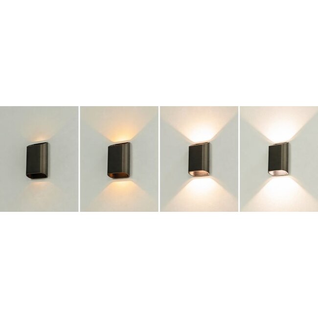 Artdelight Wandlamp Diaz S - Donker Antiek Brons - Dim To Warm