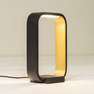 Artdelight Tafellamp Modesto - Zwart/Mat Goud