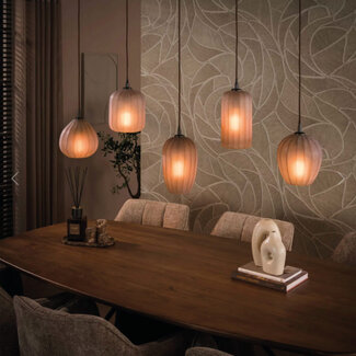 HELDR! Hanglamp Pescara 5L - Brown/Frosted