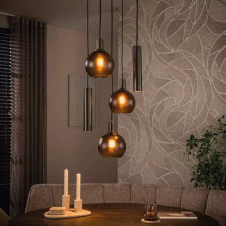 HELDR! Hanglamp Mori 5L - Brown Frosted